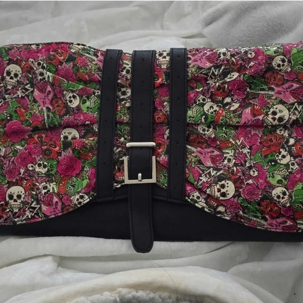 Skull Print Women's Bag with Black Accents